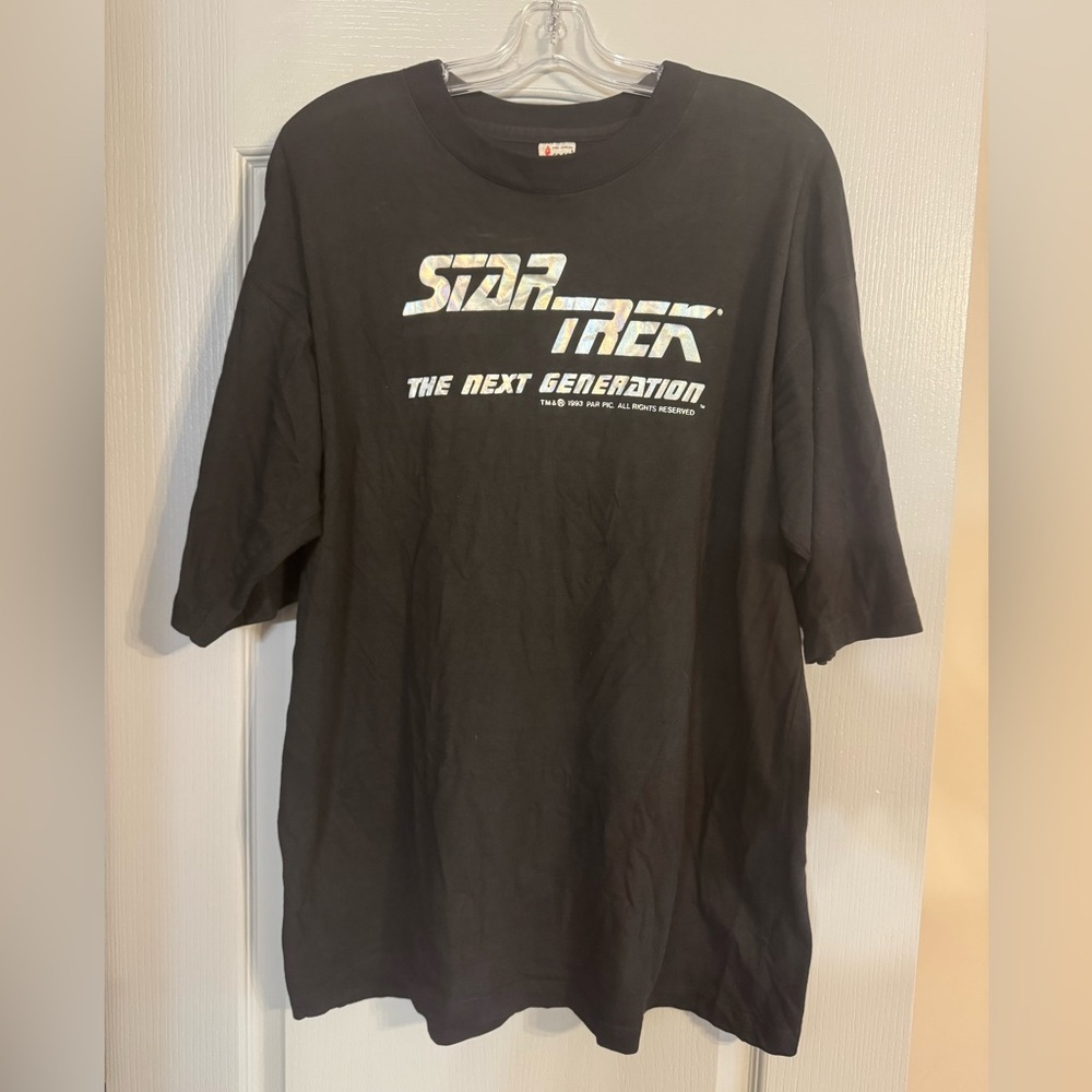 Vintage Star Trek The Next Generation Black T-Shirt